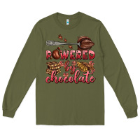 Army Green powered by chocolate Long Sleeve Tee - AdoDesignShop