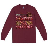 Burgundy powered by chocolate Long Sleeve Tee - AdoDesignShop