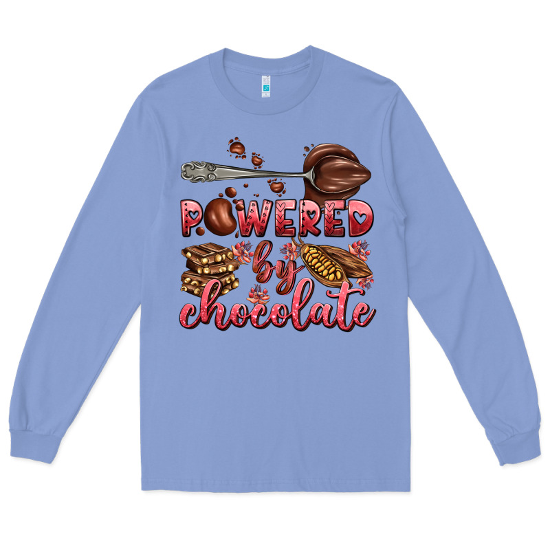 Powered By Chocolate Long Sleeve Tee by AdoDesignShop | Teevron