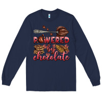 Navy powered by chocolate Long Sleeve Tee - AdoDesignShop