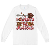 White powered by chocolate Long Sleeve Tee - AdoDesignShop