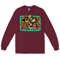 Burgundy Christmas cross Long Sleeve Tee - JahusDesignShop