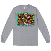 Heather Grey Christmas cross Long Sleeve Tee - JahusDesignShop