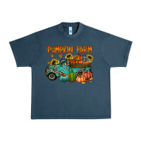 Midnight Navy pumpkin farm Urban Heavy Tee - RacoonDesign
