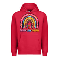 Cardinal teach love inspire rainbow Premium Hoodie - Artiststas