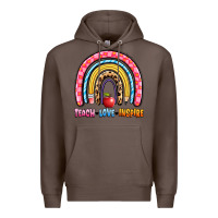 Coffee teach love inspire rainbow Premium Hoodie - Artiststas