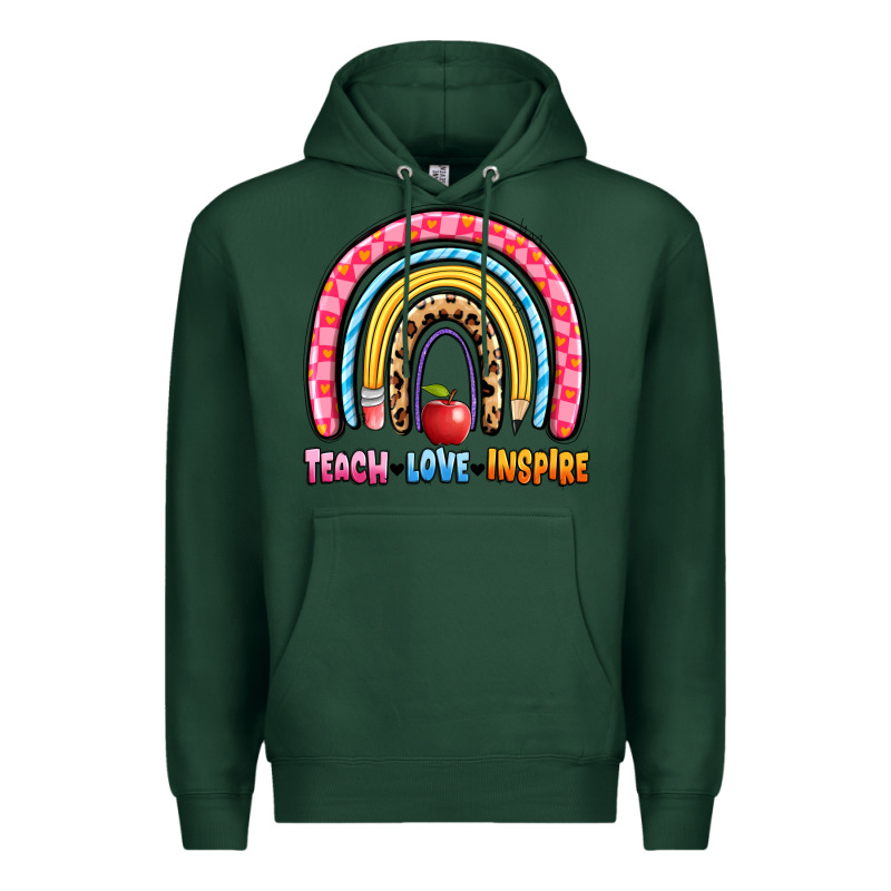 Teach Love Inspire Rainbow Premium Hoodie by Artiststas | Teevron