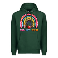Sports Green teach love inspire rainbow Premium Hoodie - Artiststas