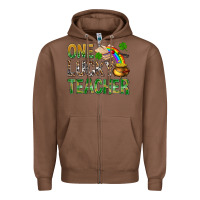 Chestnut one lucky teacher st patricks Zipper Hoodie - NancyCooperArtShop