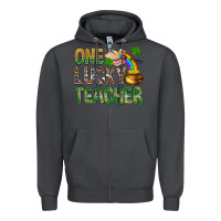 Smoke one lucky teacher st patricks Zipper Hoodie - NancyCooperArtShop