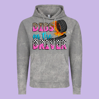 Dibs On The Driver Vintage Hoodie Designed By Zillion Design Studio