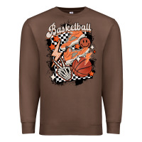 Chestnut checkered retro basketball Premium Sweatshirt - MaliasSmallBusiness