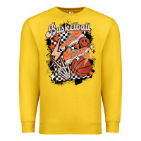 Lemon checkered retro basketball Premium Sweatshirt - MaliasSmallBusiness