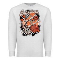 Oatmeal Heather checkered retro basketball Premium Sweatshirt - MaliasSmallBusiness
