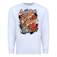 White checkered retro basketball Premium Sweatshirt - MaliasSmallBusiness
