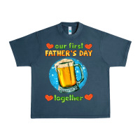 Midnight Navy our first father's day together and beer Urban Heavy Tee - HRA Design Shop
