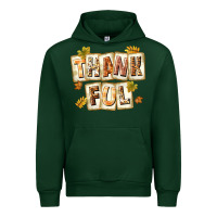 Forest Green Thankful with Plate Urban Hoodie - texasbilliewilder