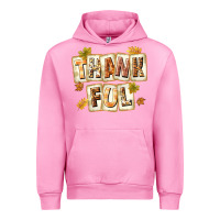 Fuchsia Pink Thankful with Plate Urban Hoodie - texasbilliewilder