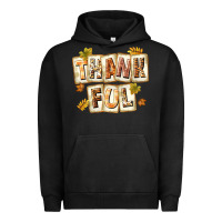 Pigment Black Thankful with Plate Urban Hoodie - texasbilliewilder