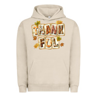 Pigment French Oak Thankful with Plate Urban Hoodie - texasbilliewilder