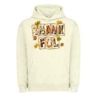 Pigment Pistachio Thankful with Plate Urban Hoodie - texasbilliewilder