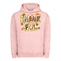 Pigment Salmon Thankful with Plate Urban Hoodie - texasbilliewilder