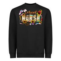 Black school nurse Heavyweight Sweatshirt - CowhideDigitalArt