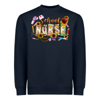 Navy school nurse Heavyweight Sweatshirt - CowhideDigitalArt