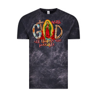 Cloud Black With God All Things Are Possible Vintage Tee - RacoonDesign