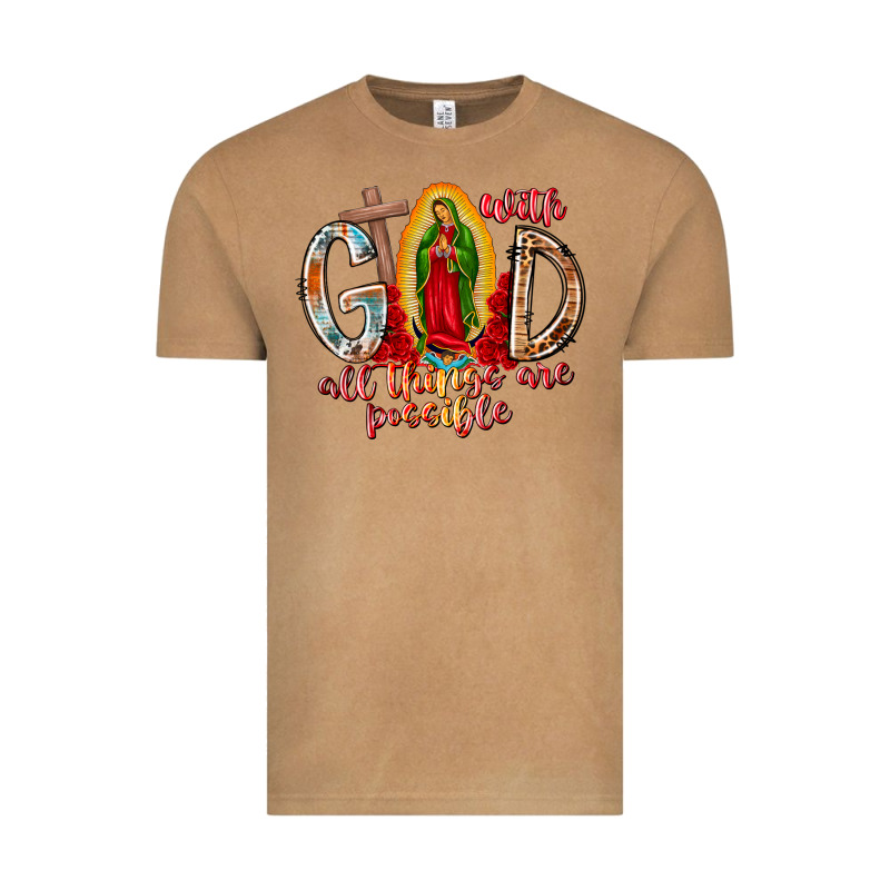 With God All Things Are Possible Vintage Tee by RacoonDesign | Teevron