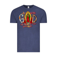 Vintage Denim With God All Things Are Possible Vintage Tee - RacoonDesign