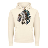 Vintage Artic skull with indian headdress Vintage Hoodie - RanaPortraitStore