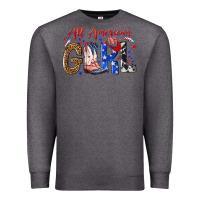 Charcoal Heather all american girl Premium Sweatshirt - NancyCooperArtShop