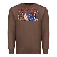 Chestnut all american girl Premium Sweatshirt - NancyCooperArtShop