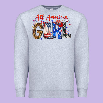 All American Girl Premium Sweatshirt Designed By Nancycooperartshop