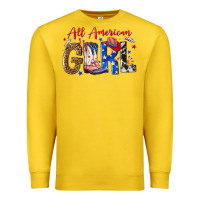 Lemon all american girl Premium Sweatshirt - NancyCooperArtShop