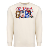 Sandshell all american girl Premium Sweatshirt - NancyCooperArtShop