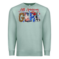 Seafoam all american girl Premium Sweatshirt - NancyCooperArtShop