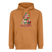 Meerkat merry bookmas christmas book tree Heavyweight Hoodie - MaliasSmallBusiness