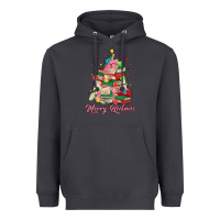 Smoke merry bookmas christmas book tree Heavyweight Hoodie - MaliasSmallBusiness