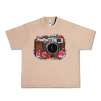Burro rose grey leopard vintage camera Urban Heavy Tee - FaDigitalArtStudio