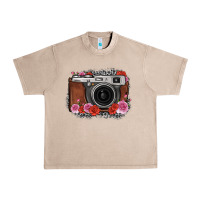 French Oak rose grey leopard vintage camera Urban Heavy Tee - FaDigitalArtStudio