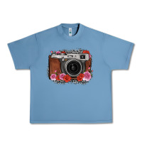 Pebble Blue rose grey leopard vintage camera Urban Heavy Tee - FaDigitalArtStudio