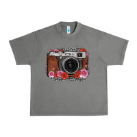 Tornado rose grey leopard vintage camera Urban Heavy Tee - FaDigitalArtStudio