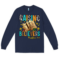 Navy Raising believers matthew 4 17 Long Sleeve Tee - AdoDesignShop