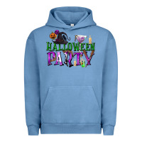 Pigment Pebble Blue Halloween Party Urban Hoodie - texasbilliewilder