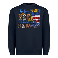Navy the land of the yee the home of the haw Heavyweight Sweatshirt - HRA Design Shop