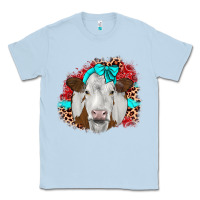 Dusty Blue ribbon simmental leopard Classic Tee - JahusDesignShop