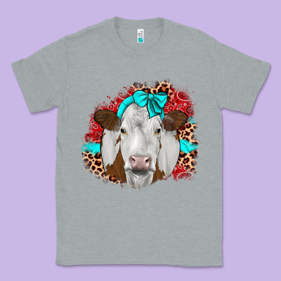 Ribbon Simmental Leopard Classic Tee Designed By Jahusdesignshop