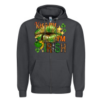 Smoke kiss me im irish with lip Zipper Hoodie - NancyCooperArtShop